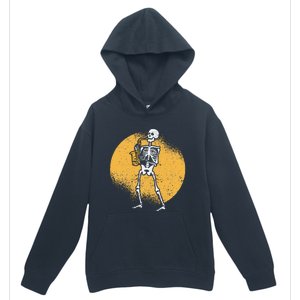 Skeleton Playing Saxophone Jazz Halloween Music Spooky Scary Urban Pullover Hoodie