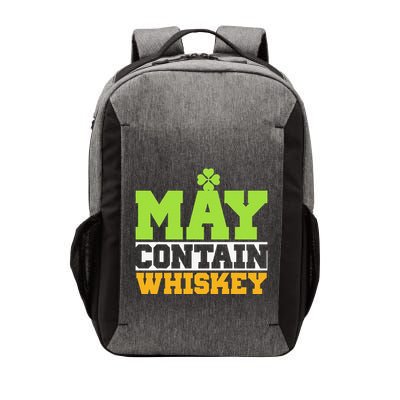 St. Patricks Shamrock Funny Drinking May Contain Whiskey Vector Backpack