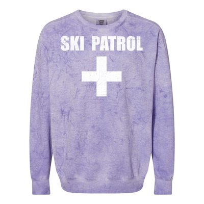 Ski Patrol Skiing First Aid Winter Gift Colorblast Crewneck Sweatshirt