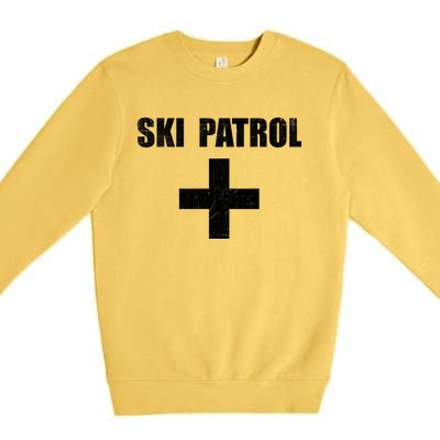 Ski Patrol Skiing First Aid Winter Gift Premium Crewneck Sweatshirt