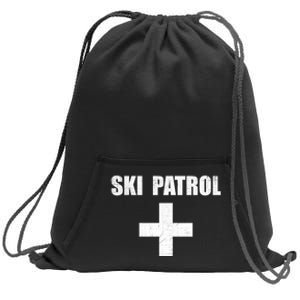 Ski Patrol Skiing First Aid Winter Gift Sweatshirt Cinch Pack Bag