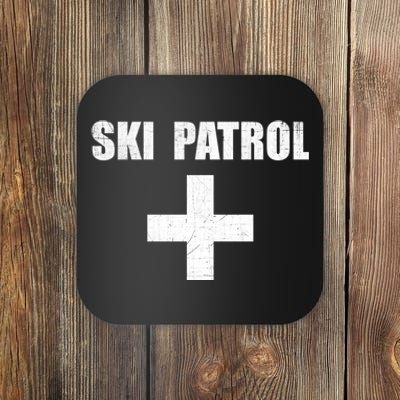 Ski Patrol Skiing First Aid Winter Gift Coaster