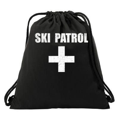 Ski Patrol Skiing First Aid Winter Gift Drawstring Bag