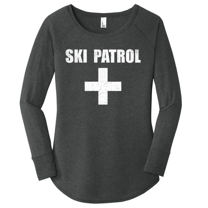 Ski Patrol Skiing First Aid Winter Gift Women's Perfect Tri Tunic Long Sleeve Shirt