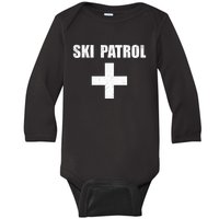 Ski Patrol Skiing First Aid Winter Gift Baby Long Sleeve Bodysuit