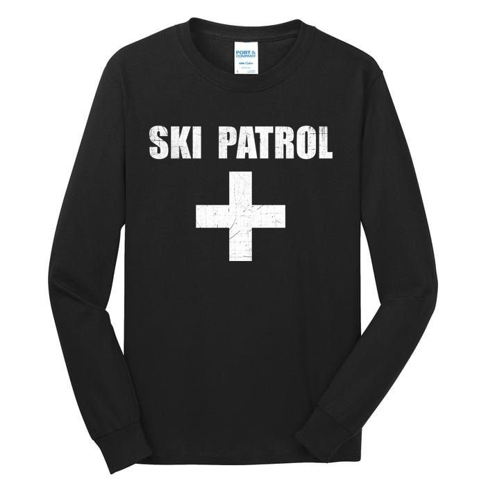 Ski Patrol Skiing First Aid Winter Gift Tall Long Sleeve T-Shirt