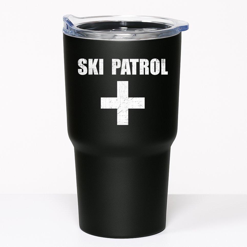 Ski Patrol Skiing First Aid Winter Gift Tumbler