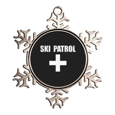 Ski Patrol Skiing First Aid Winter Gift Metallic Star Ornament