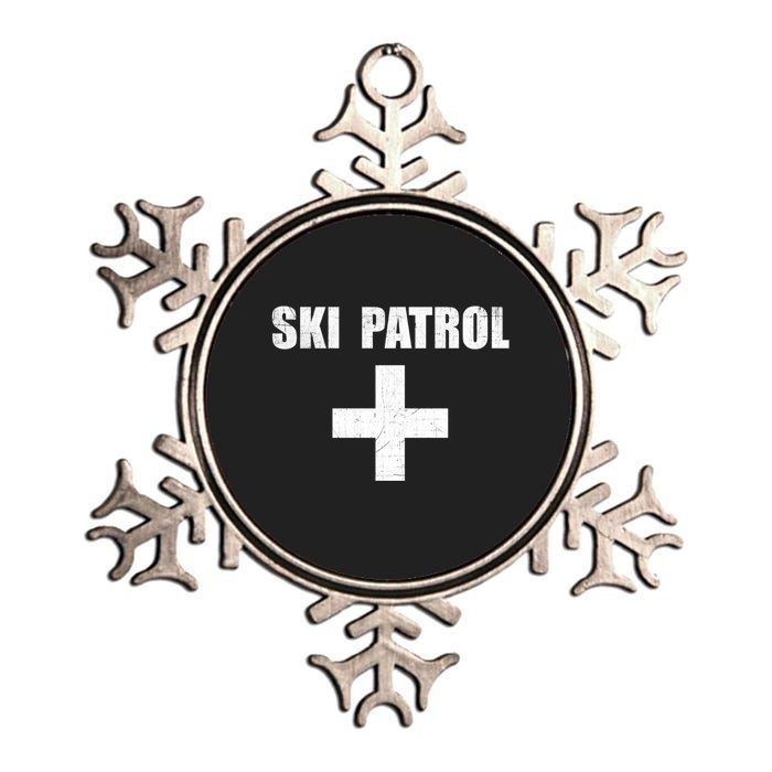 Ski Patrol Skiing First Aid Winter Gift Metallic Star Ornament