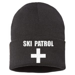 Ski Patrol Skiing First Aid Winter Gift Sustainable Knit Beanie