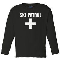 Ski Patrol Skiing First Aid Winter Gift Toddler Long Sleeve Shirt