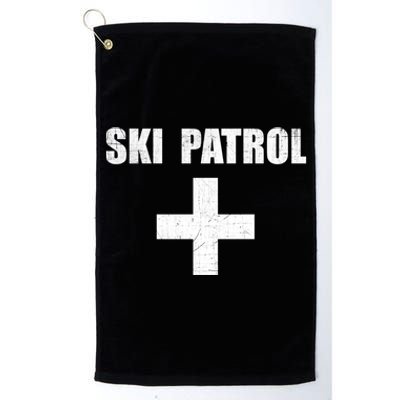 Ski Patrol Skiing First Aid Winter Gift Platinum Collection Golf Towel