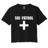 Ski Patrol Skiing First Aid Winter Gift Women's Crop Top Tee