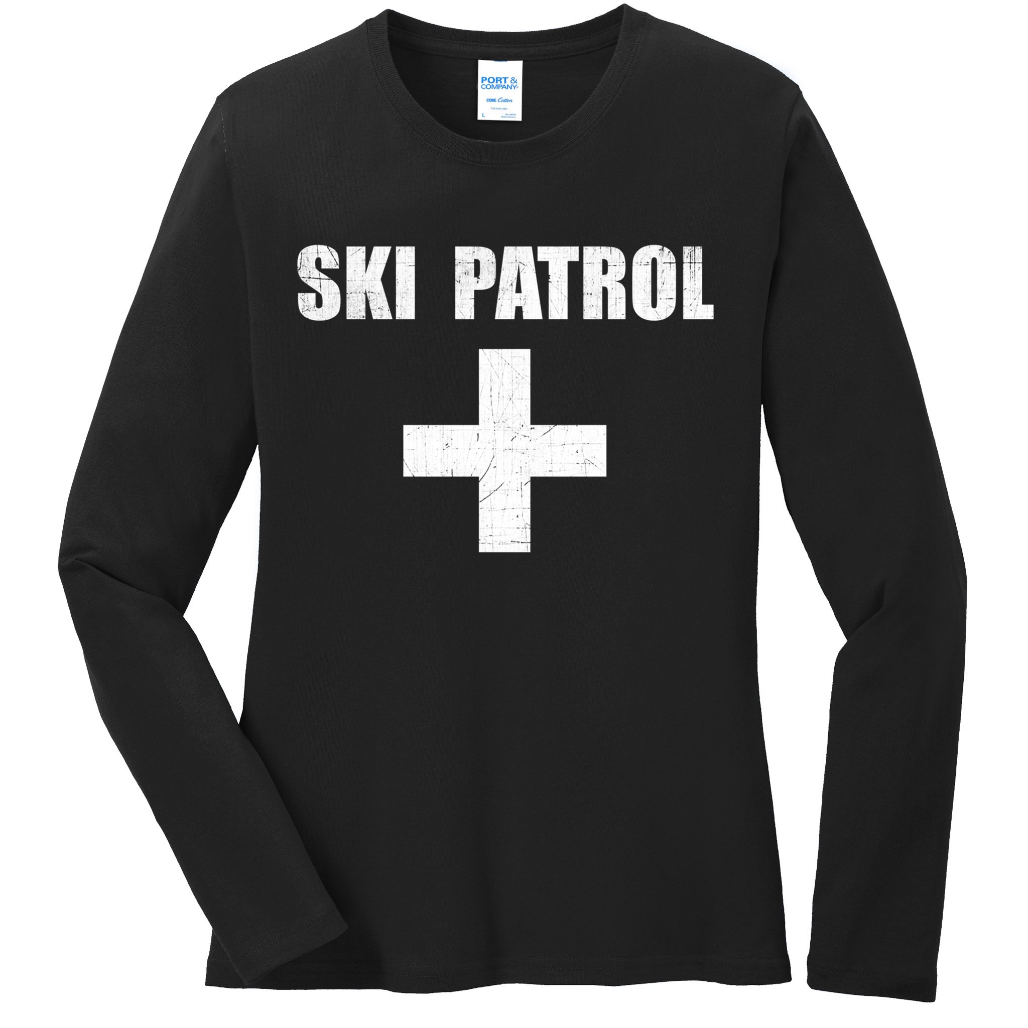 Ski Patrol Skiing First Aid Winter Gift Ladies Long Sleeve Shirt