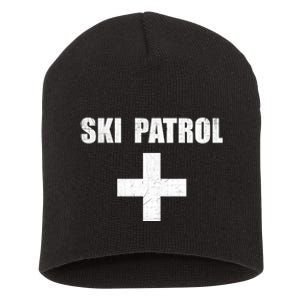 Ski Patrol Skiing First Aid Winter Gift Short Acrylic Beanie