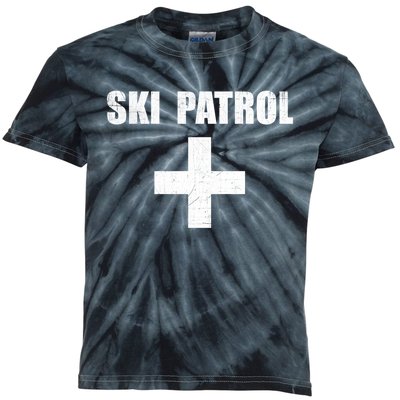 Ski Patrol Skiing First Aid Winter Gift Kids Tie-Dye T-Shirt