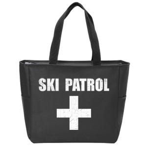 Ski Patrol Skiing First Aid Winter Gift Zip Tote Bag