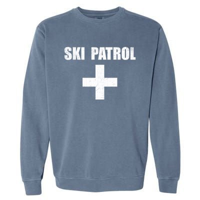 Ski Patrol Skiing First Aid Winter Gift Garment-Dyed Sweatshirt