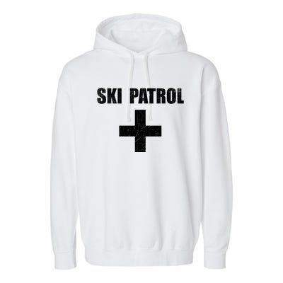 Ski Patrol Skiing First Aid Winter Gift Garment-Dyed Fleece Hoodie