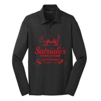 Satriale’S Pork Store Kearny New Jersey Silk Touch Performance Long Sleeve Polo