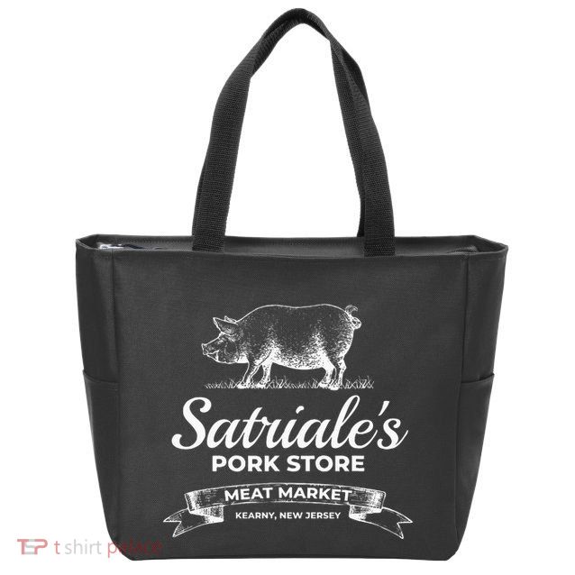 Satriale’S Pork Store Kearny New Jersey Zip Tote Bag