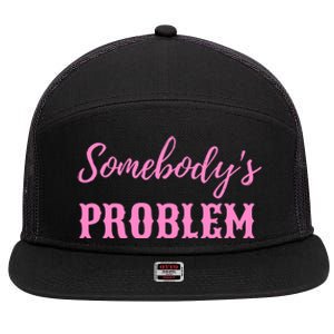 SomebodyS Problem 7 Panel Mesh Trucker Snapback Hat