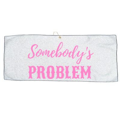 SomebodyS Problem Large Microfiber Waffle Golf Towel