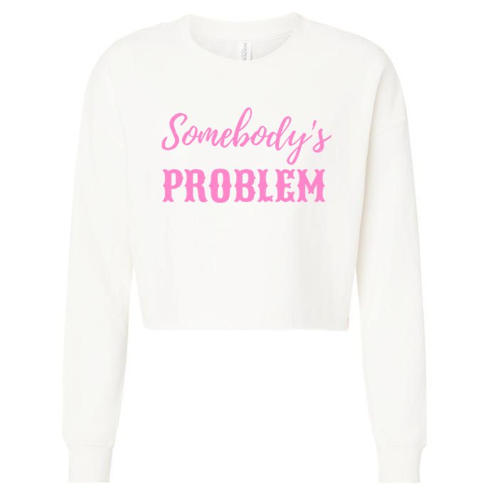 SomebodyS Problem Cropped Pullover Crew