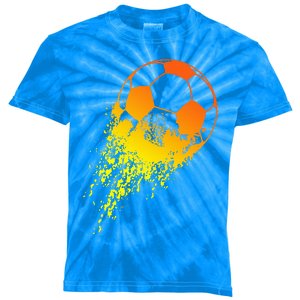 Soccer Player Sports Kids Tie-Dye T-Shirt