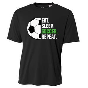 Soccer Player Soccer Lover Eat Sleep Soccer Repeat Cooling Performance Crew T-Shirt