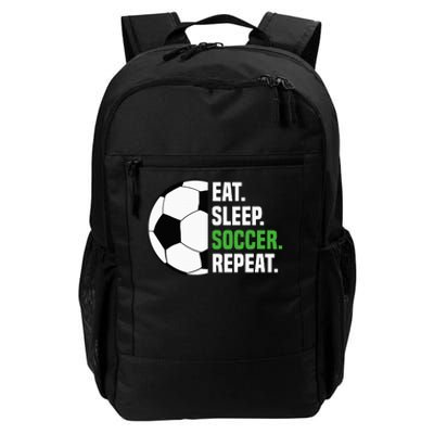 Soccer Player Soccer Lover Eat Sleep Soccer Repeat Daily Commute Backpack