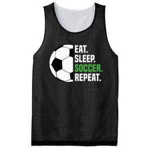 Soccer Player Soccer Lover Eat Sleep Soccer Repeat Mesh Reversible Basketball Jersey Tank