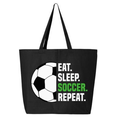 Soccer Player Soccer Lover Eat Sleep Soccer Repeat 25L Jumbo Tote