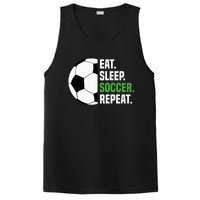 Soccer Player Soccer Lover Eat Sleep Soccer Repeat PosiCharge Competitor Tank