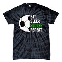 Soccer Player Soccer Lover Eat Sleep Soccer Repeat Tie-Dye T-Shirt