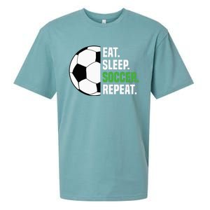 Soccer Player Soccer Lover Eat Sleep Soccer Repeat Sueded Cloud Jersey T-Shirt