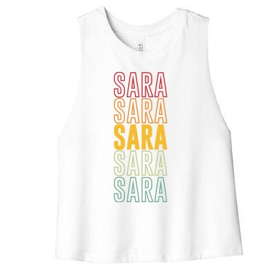 Sara Pride Sara Funny Gift Women's Racerback Cropped Tank