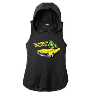 Skankin Pickle Ladies PosiCharge Tri-Blend Wicking Draft Hoodie Tank