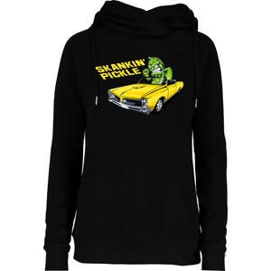 Skankin Pickle Womens Funnel Neck Pullover Hood