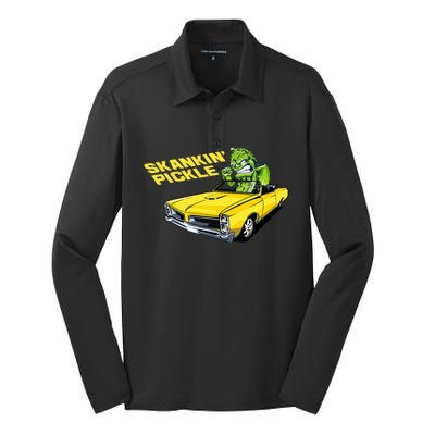 Skankin Pickle Silk Touch Performance Long Sleeve Polo