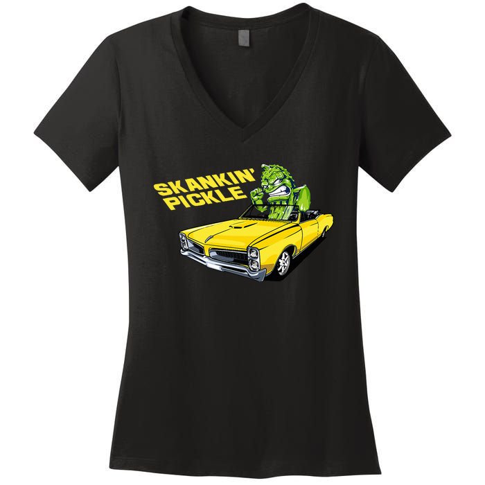 Skankin Pickle Women's V-Neck T-Shirt