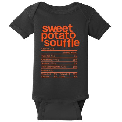 Sweet Potato Souffle Nutrition Facts Thanksgiving Christmas Baby Bodysuit