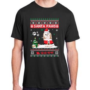 Santa Paws Shih Tzu Merry Christmas Dog Funny Xmas Meaningful Gift Adult ChromaSoft Performance T-Shirt