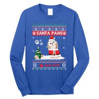 Santa Paws Shih Tzu Merry Christmas Dog Funny Xmas Meaningful Gift Long Sleeve Shirt