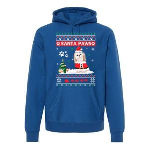 Santa Paws Shih Tzu Merry Christmas Dog Funny Xmas Meaningful Gift Premium Hoodie