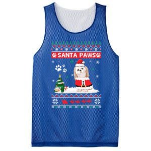 Santa Paws Shih Tzu Merry Christmas Dog Funny Xmas Meaningful Gift Mesh Reversible Basketball Jersey Tank