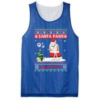 Santa Paws Shih Tzu Merry Christmas Dog Funny Xmas Meaningful Gift Mesh Reversible Basketball Jersey Tank