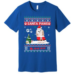 Santa Paws Shih Tzu Merry Christmas Dog Funny Xmas Meaningful Gift Premium T-Shirt