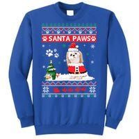 Santa Paws Shih Tzu Merry Christmas Dog Funny Xmas Meaningful Gift Tall Sweatshirt