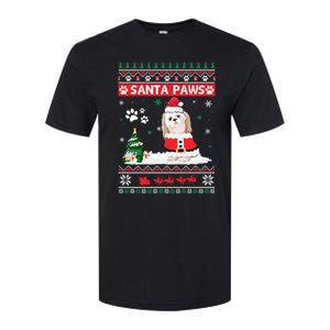 Santa Paws Shih Tzu Merry Christmas Dog Funny Xmas Meaningful Gift Softstyle CVC T-Shirt